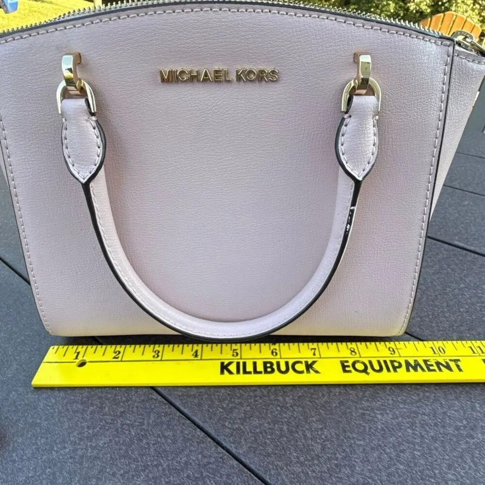 Michael Kors Selma top handle bag pink card holder small wallet light pink - Picture 8 of 12